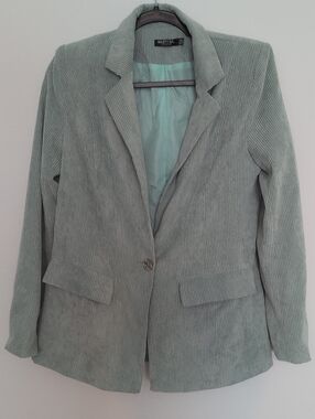 Nasty Gal Women's Mint Green Corduroy Blazer